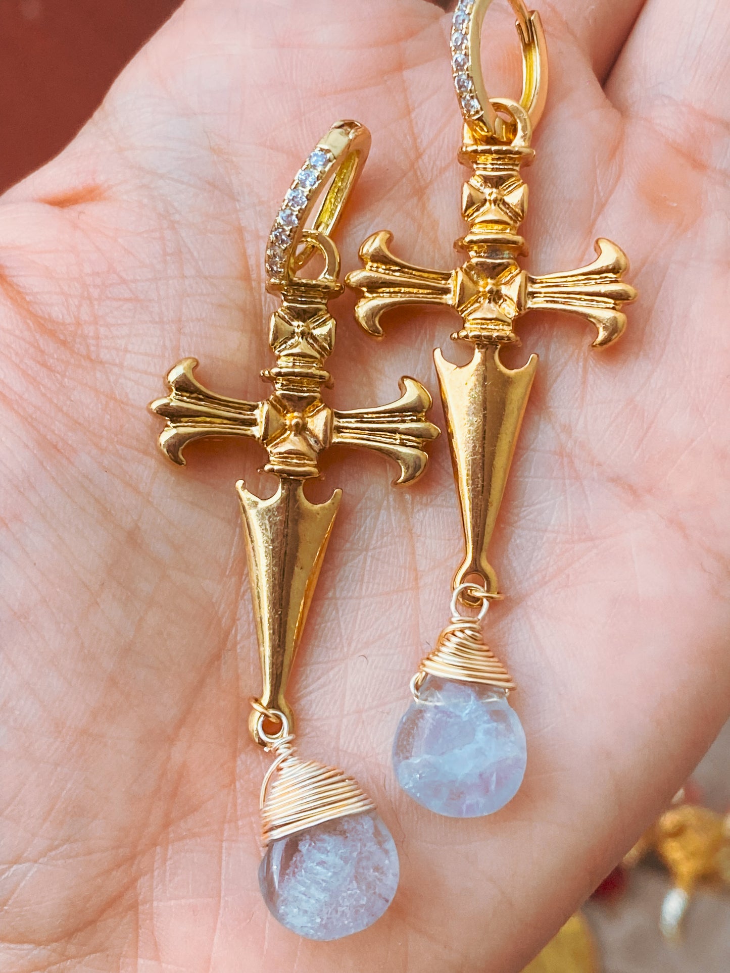 Aretes Cruz Virreinal